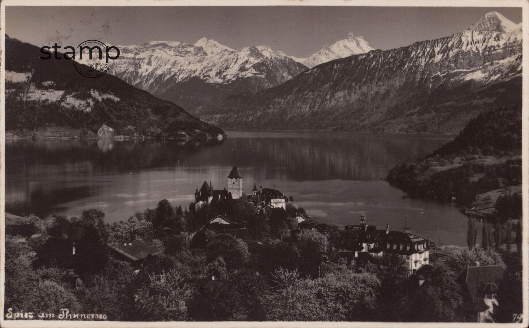 Ansichtskarten: 1928 AK Spiez am Thunersee – Gebraucht aus Eggersriet von stamp303