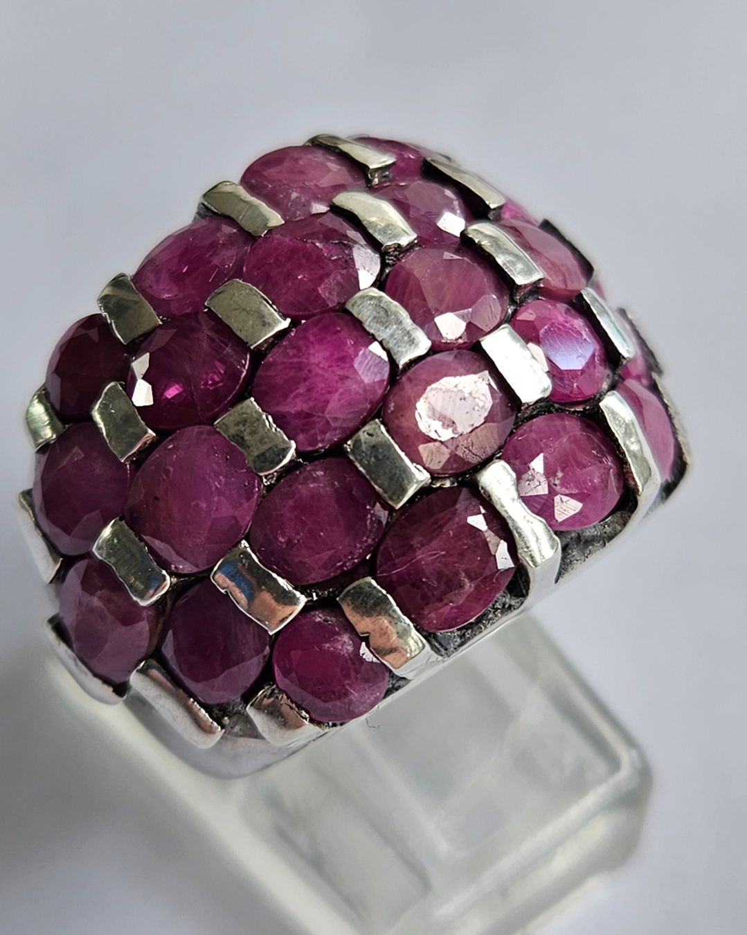 Anelli: Ring Silber mit vielen Rubinen Grösse 56 – Nuovo (secondo la descrizione) da Zürich venduto da benedikt12 6