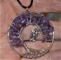 Halskette 846 – Baum Amethyst Edelstein