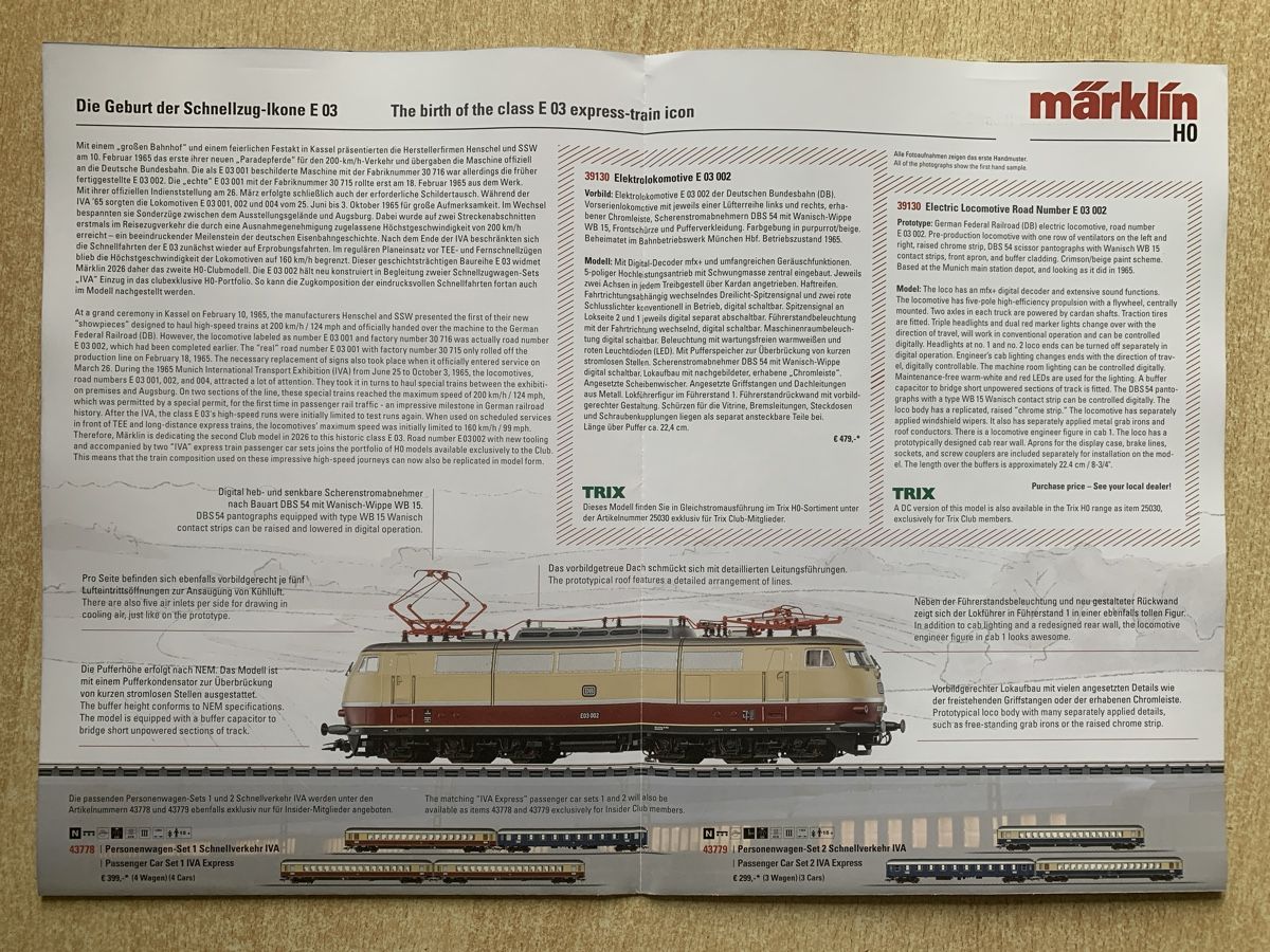 Märklin Modellini di ferrovie: Märklin 39130, Poster Format A4 (Format A2 aufgefaltet) – Nuovo (secondo la descrizione) da Flums venduto da finn1975 2