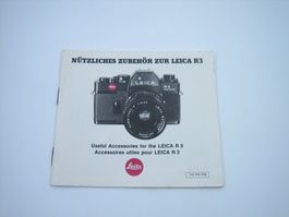 Leica R3 nützliches Zubehör Prospekt/Katalog