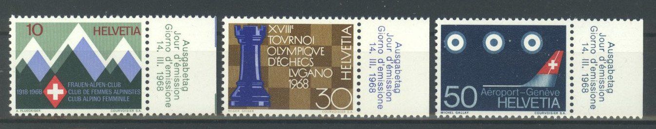 Alle Briefmarken: 1968, Sonderpostmarken I ** – Gebraucht aus Willisau von Vollstempel