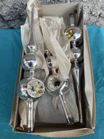 Christbaumspitzen Glas versilbert 3er Set DDR vintage 50er 6