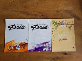 3er Set Diddl Blöcke A4 vintage Rarität Nr. 34, 40 und 101