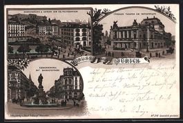 Litho Zürich, Bahnhfosbrücke, Aufblick