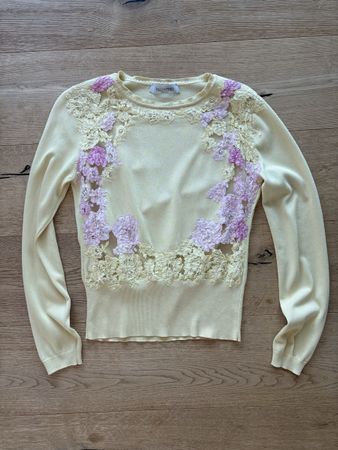 Pullover mit Spitzeneinsatz von Valentino