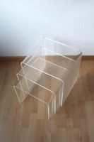 3er Set Plexiglas Satztische Vintage Space Age Mid Century