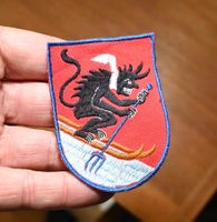 VINTAGE Badge DIAVOLEZZA - ST. GALLER STICKEREI teufel rot-w