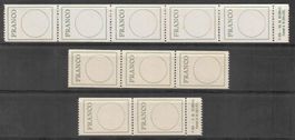 Francozettel 8 x Nr. 4 und 2 x Nr. 4a ** 1943