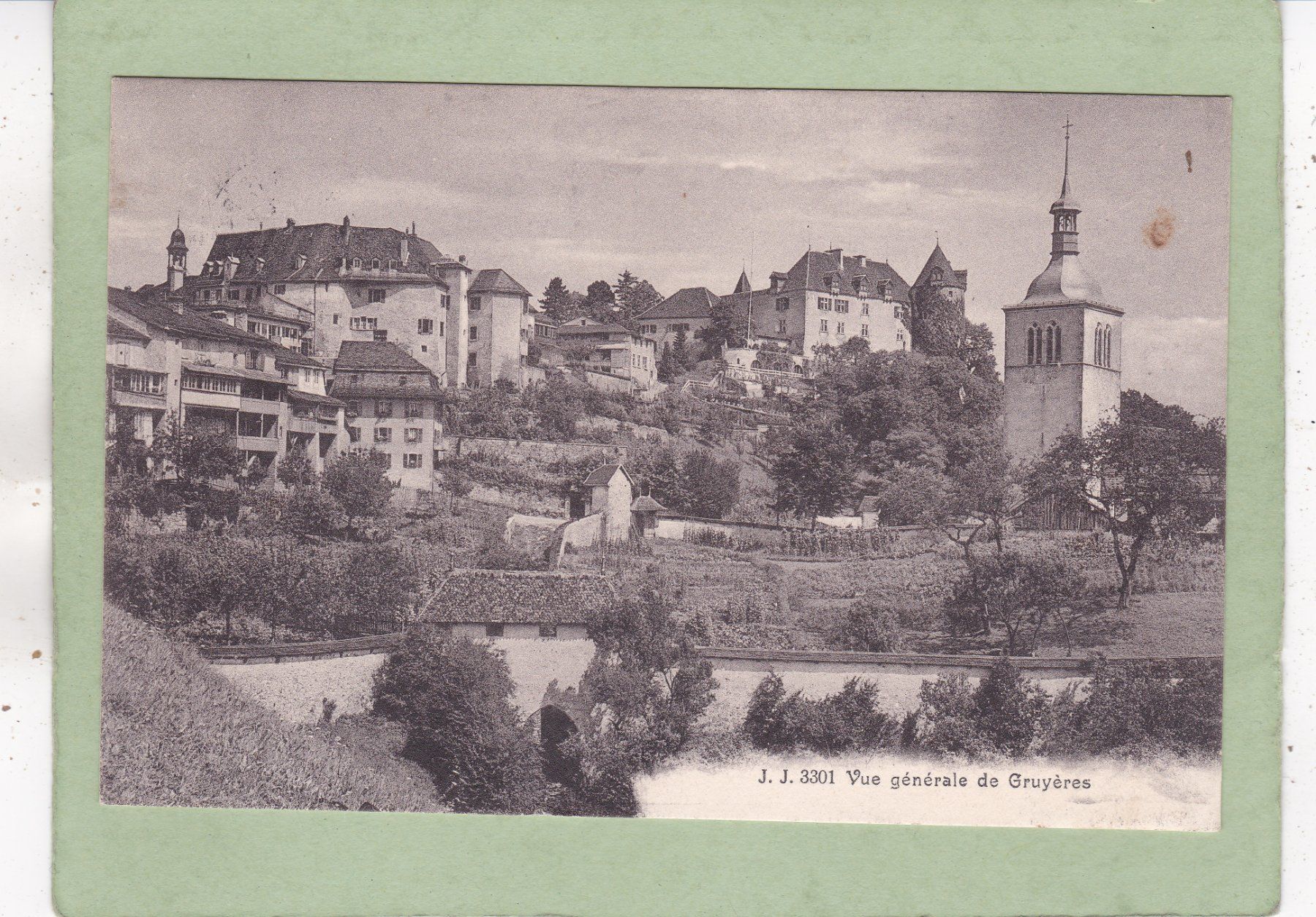 Cartoline postali: Vue générale de Gruyères 1920 – Usato da Herisau venduto da Lisegrat2008