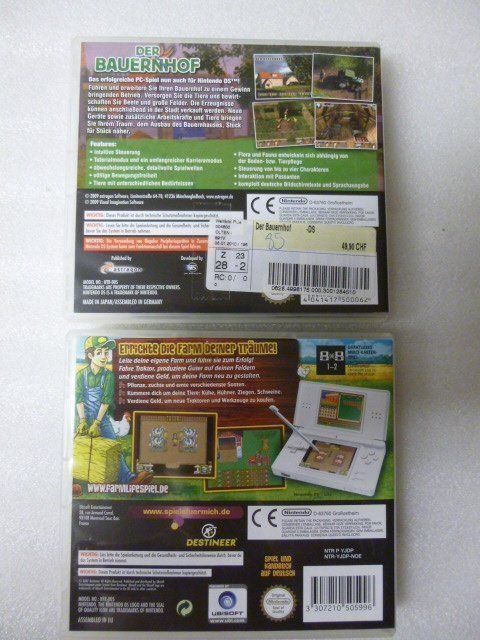 Nintendo Jeux: 2x Spiel Bauernhof - Nintendo DS – D'occasion à Pambio Noranco par Pol69 1