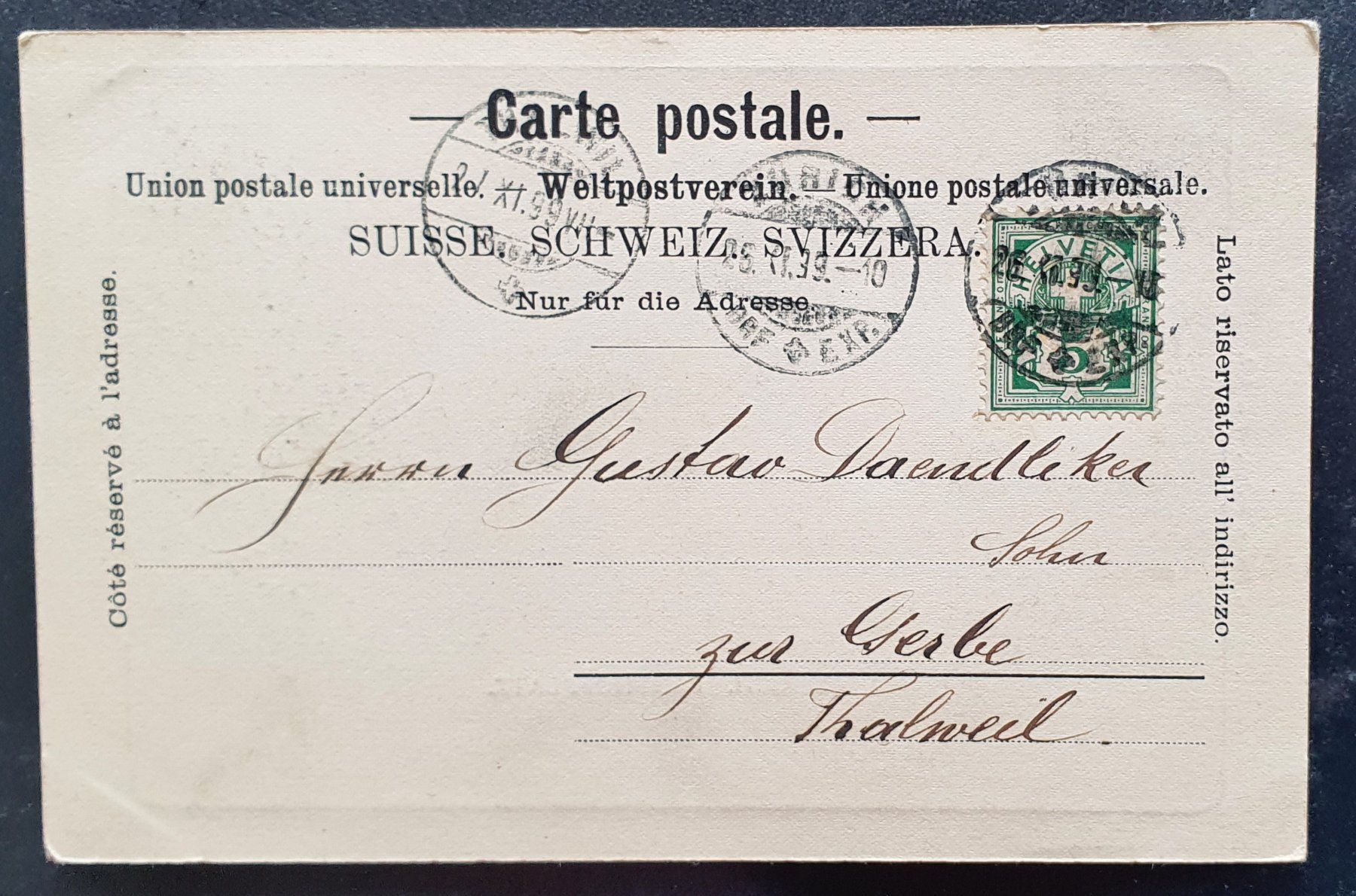 Cartoline postali: Zürich 1899 - Bahnhofplatz – Usato da Kreuzlingen venduto da Rschweiz1 1