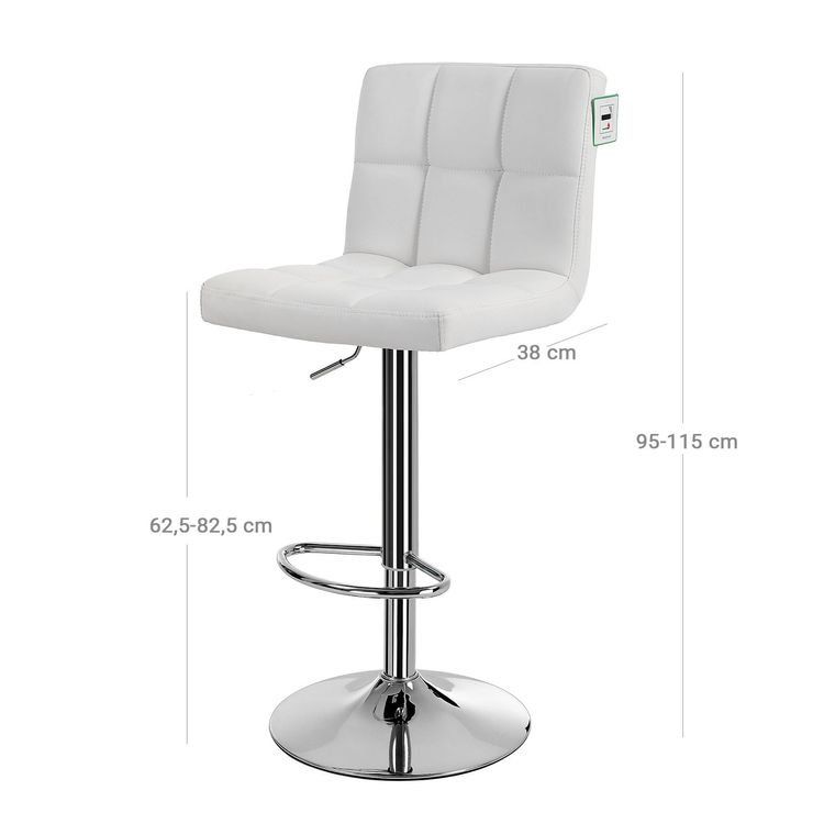 Sgabelli: Barhocker 2er Set mit Lehne robust weiss 115 cm SARAH – Nuovo e nell'imballaggio originale da Lachen SZ venduto da MAMORU-MOEBEL 5