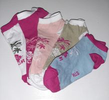 5 Paar Sneakersocken, Hawaii Design, Grösse 39-42, Neu!
