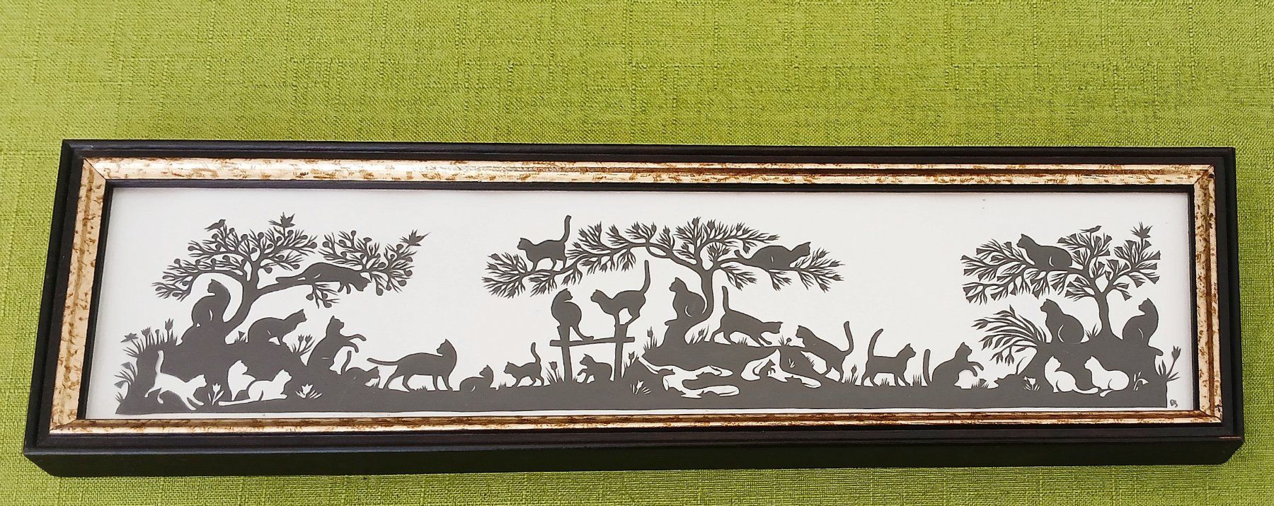 Grafica & Litografie: Scherenschnitt orig. klein "Katzen" – Usato da Zürich venduto da Mr.Dachboden 3