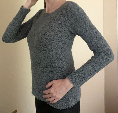 grauer Kuschel-Pullover, Grösse XS-S