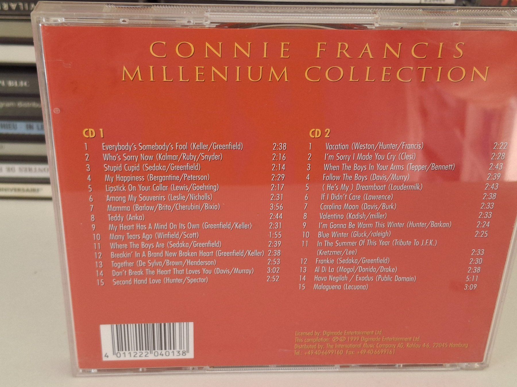CDs: 2CD Connie Francis -  Millenium Collection – Gebraucht aus Aarberg von Jackup1 1