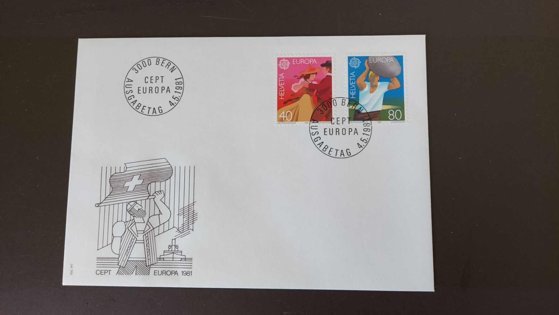 Tutti i francobolli: Ersttagsbrief (FDC) gestempelt 4.5.1981! – Nuovo (secondo la descrizione) da Wettingen venduto da Egro2