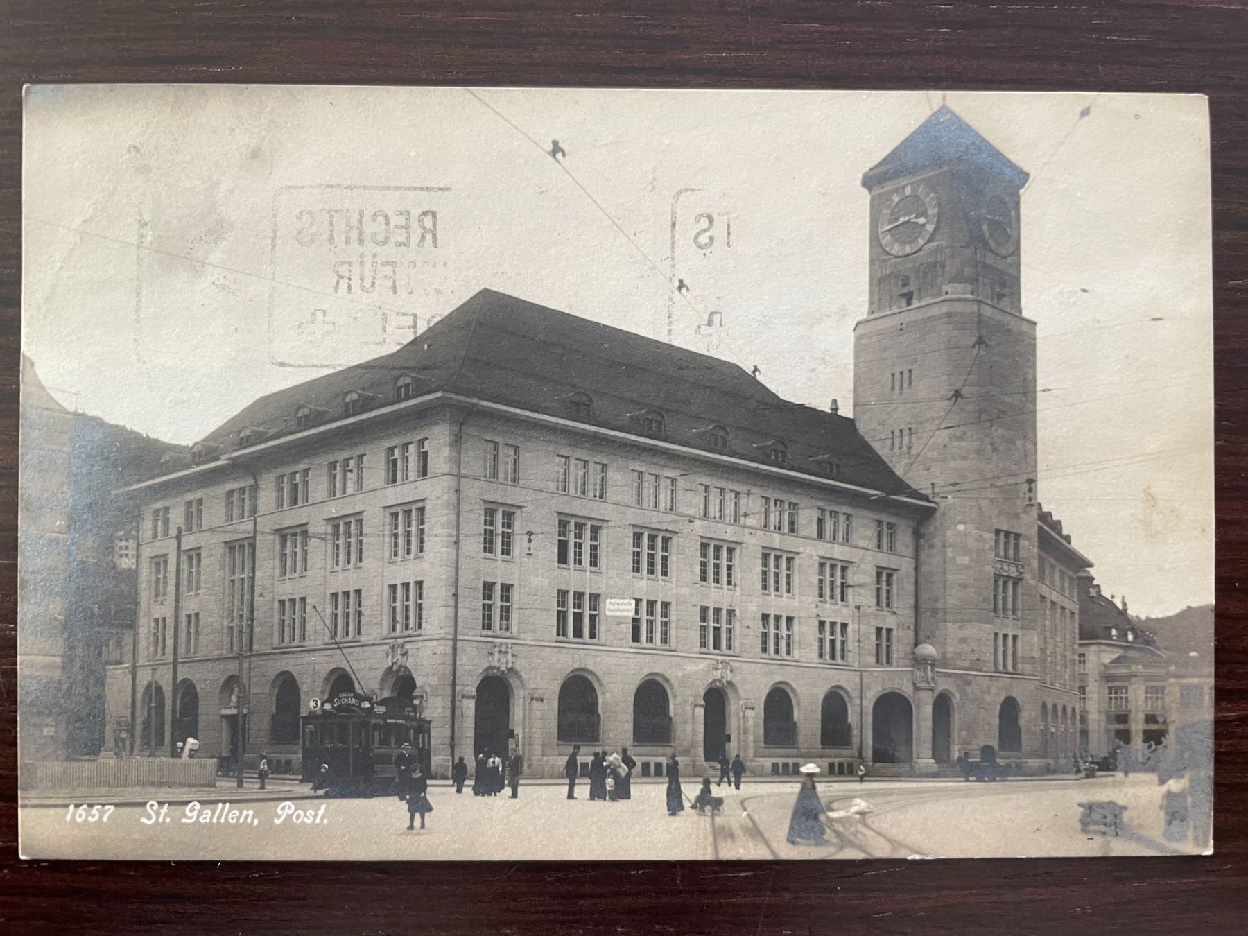 Cartoline postali: ST. GALLEN Post, TRAM / STRASSENBAHN, 4 Ansichtskarten – Usato da Wald ZH venduto da TLILEF 1