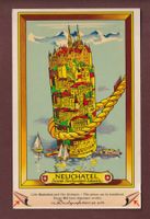 NEUCHÂTEL - Carte avec Décalque