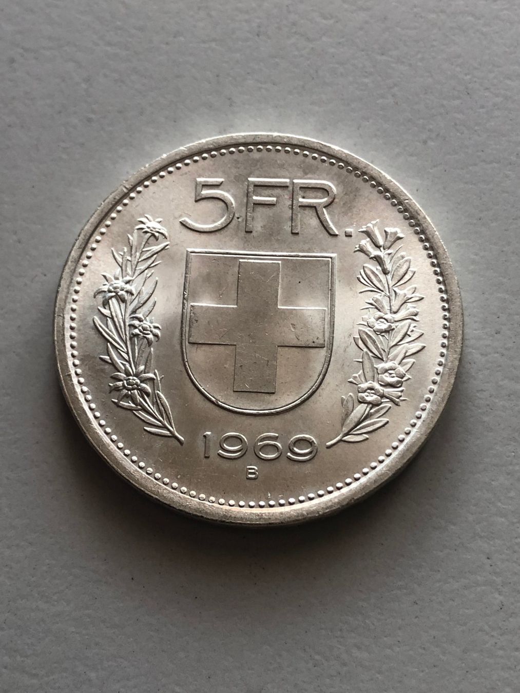 Tutti le monete: 5 Fr. 1969 – Usato da Schötz venduto da Odpa