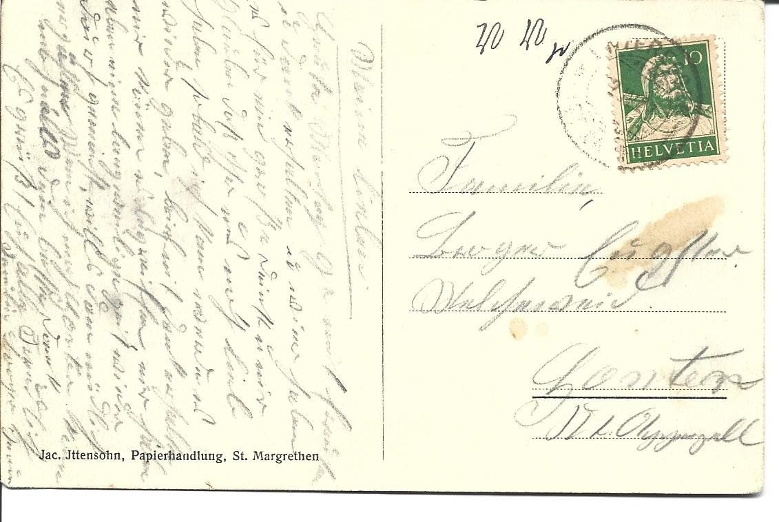 Cartoline postali: AK Untereggen  SG – Usato da Appenzell venduto da mai25 1