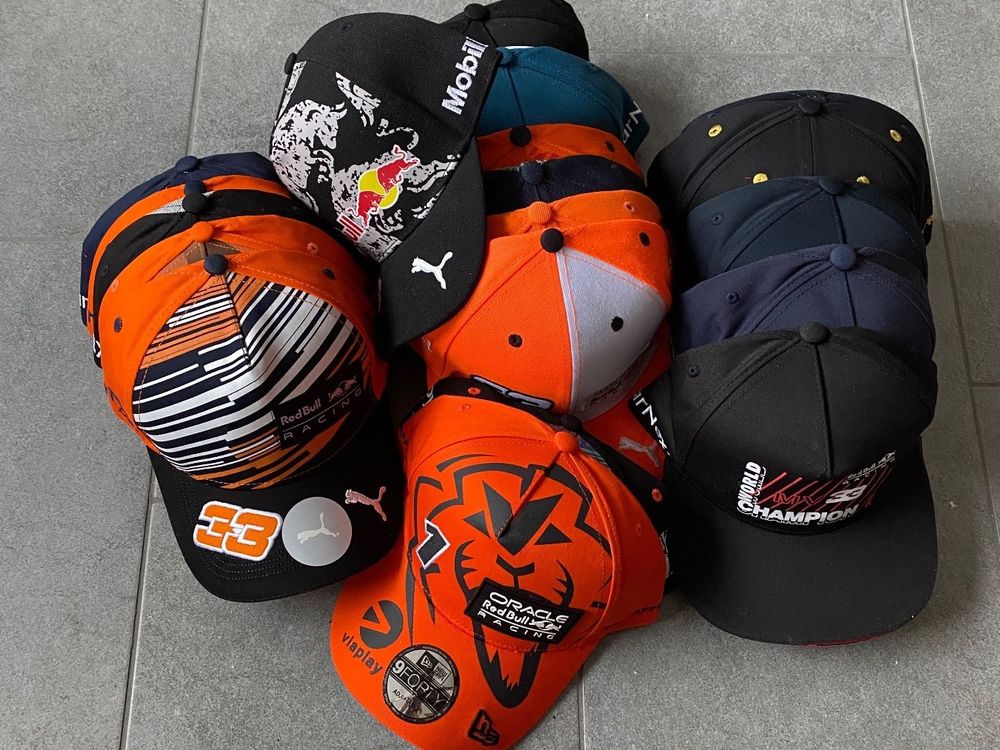 Max Verstappen Red Bull Cap SAMMLUNG 23 Caps aus der Formel1 (Neu ...