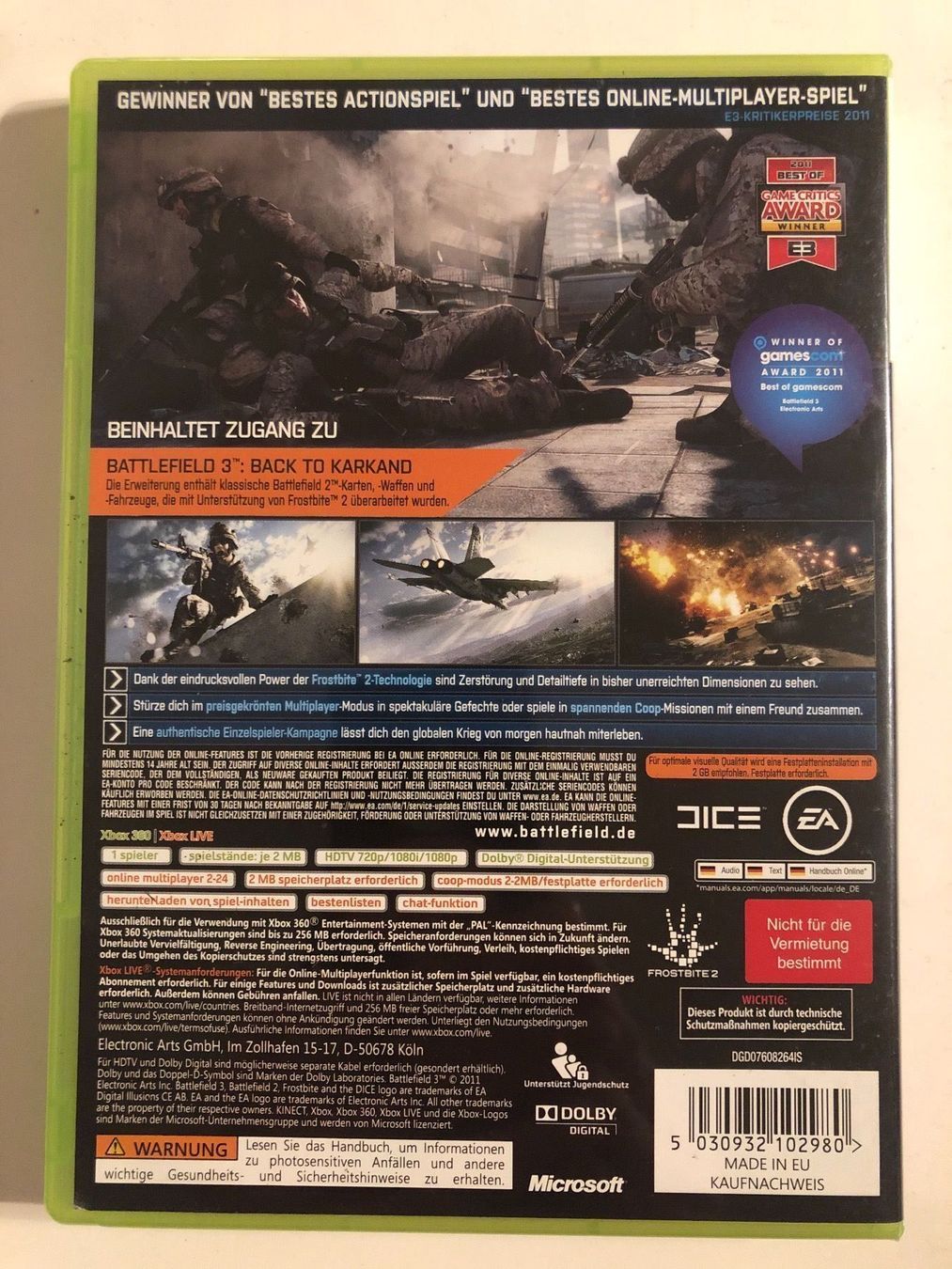 Microsoft Spiele: Battlefield 3 Limited Edition Xbox 360 – Gebraucht aus Kestenholz von Mad18 1