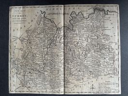 John Lodge: A New Map of Surrey (um 1790)
