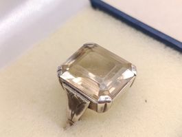 Jugendstil 835erSilber UnisexRing Mega schöne Citrin Edelst.