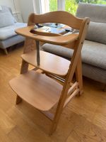 Hauck Kinder Hochstuhl helles Holz mit Tablett
