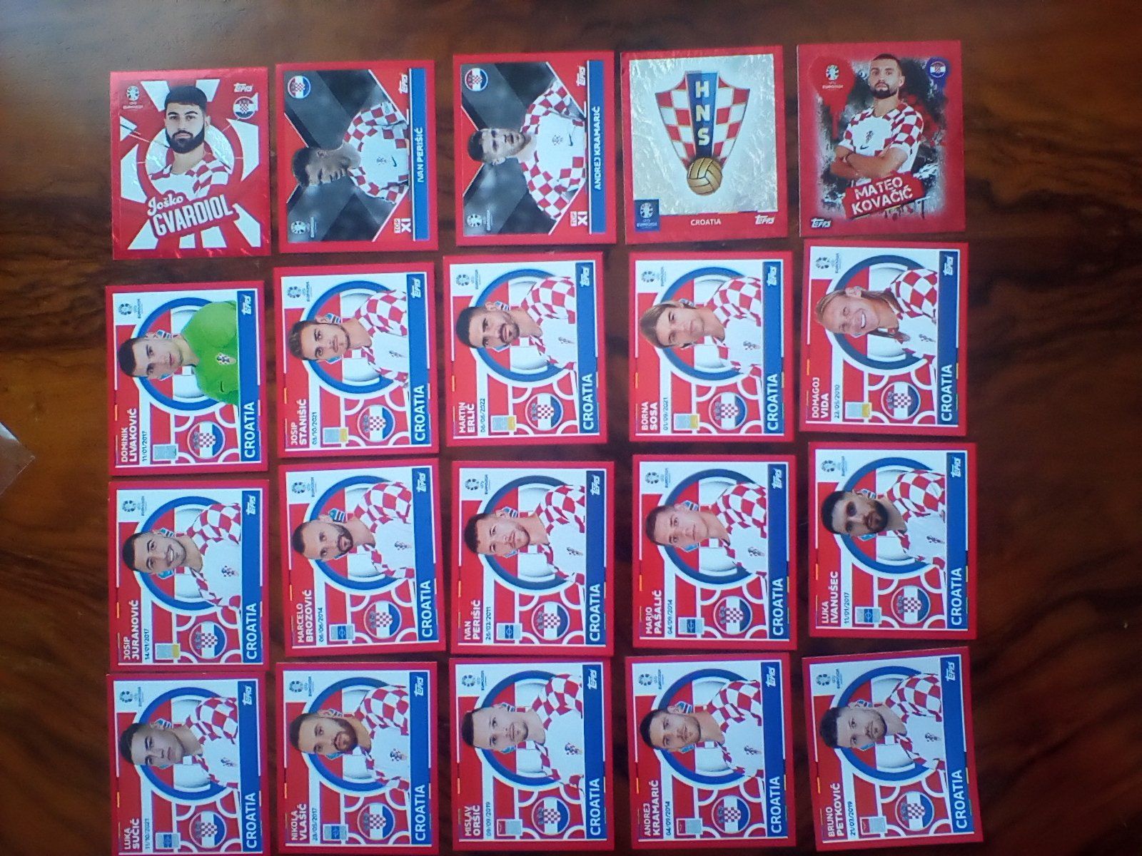 20 Topps Euro 2024 Sticker CRO PTW 3 Artist TOP1/2 1 Wappen+ (Neu ...