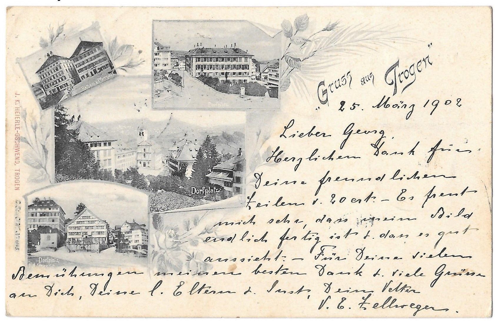 Cartoline postali: Trogen 4 Bilder – Usato da Olten venduto da clotaldi