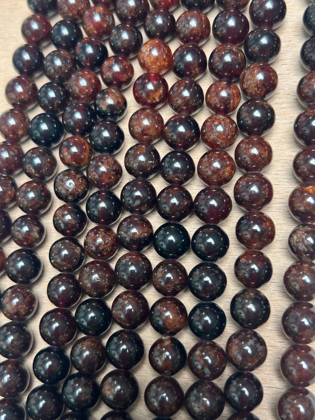 Mineralien & Heilsteine: Strang echte orange Granat Kugeln / stone beads 8 mm – Neu (gemäss Beschreibung) aus Niederrohrdorf von Ytobi 1