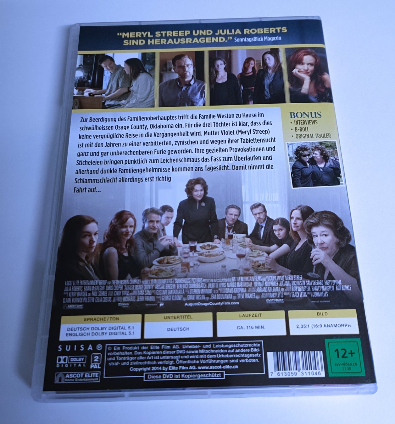 Tous les DVDs: AUGUST - OSAGE COUNTY     Julia Roberts – D'occasion à Köniz par Movieportal007 1