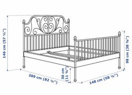 IKEA Bett "Leirvik" / 140 x 200 cm (Bettgestell)
