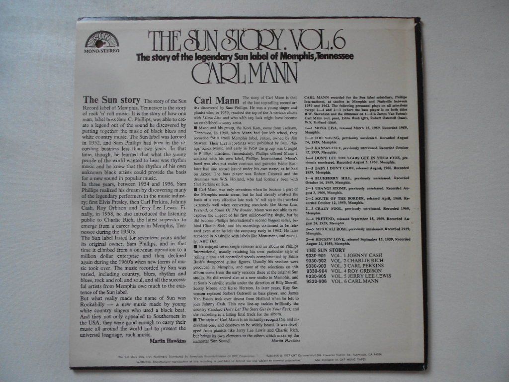 Dischi in vinile: CARL MANN  -  THE SUN STORY VOL.6 – Usato da Bex venduto da Giorgiob 1