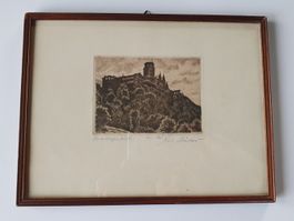 gravure Heidelberger Schloss - Rudi Müllers