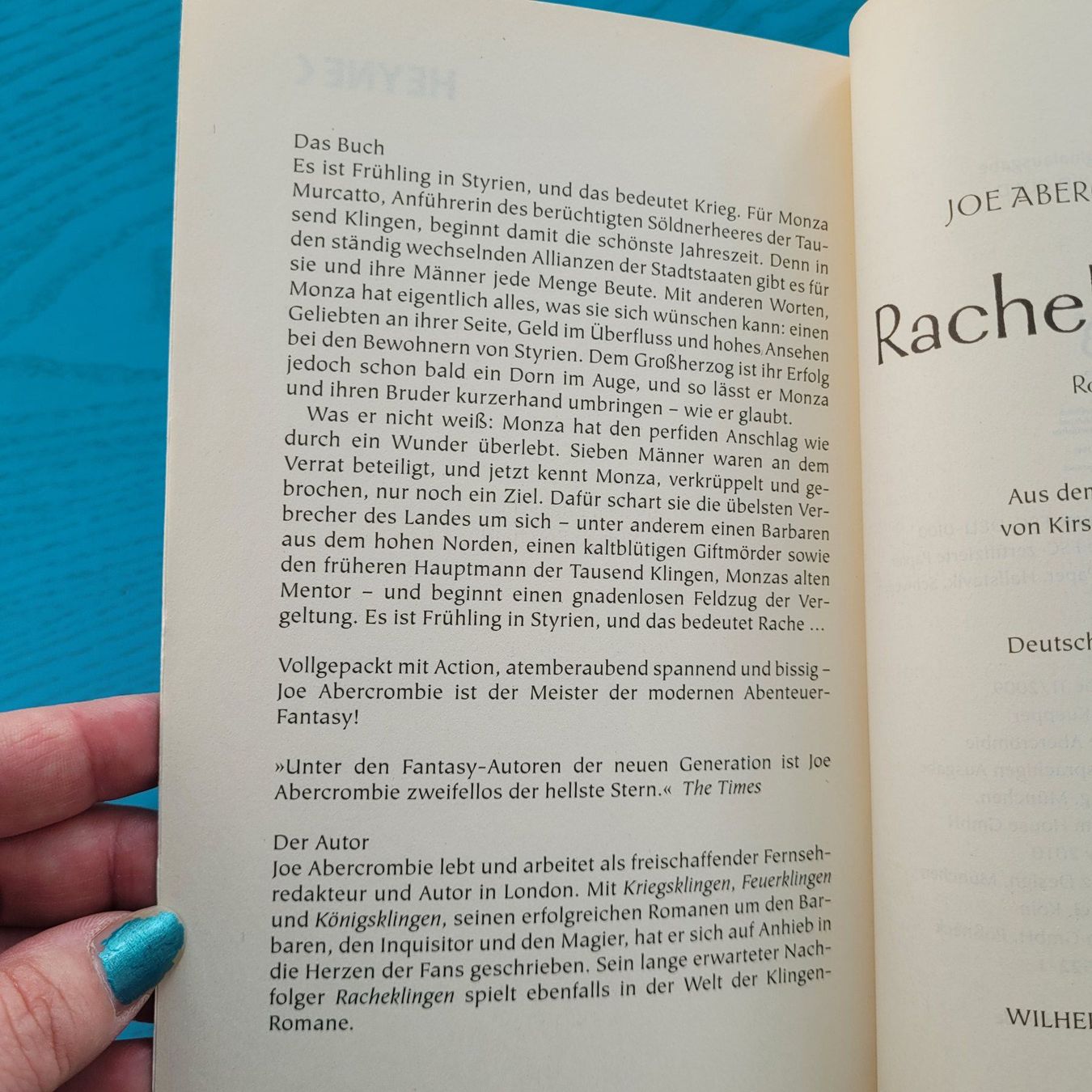 Libri: Racheklingen - Joe Abercrombie – Usato da SCHÜBELBACH venduto da CoKaHa 2