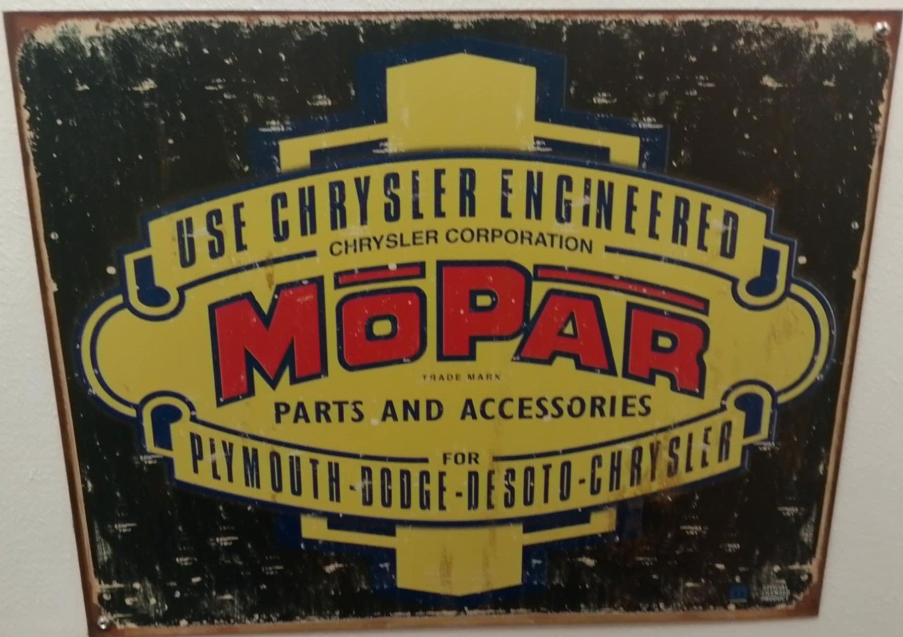 Insegne: Blechschild MOPAR PARTS AND ACCESSORIES – Usato da Niedergösgen venduto da usc_l8gm