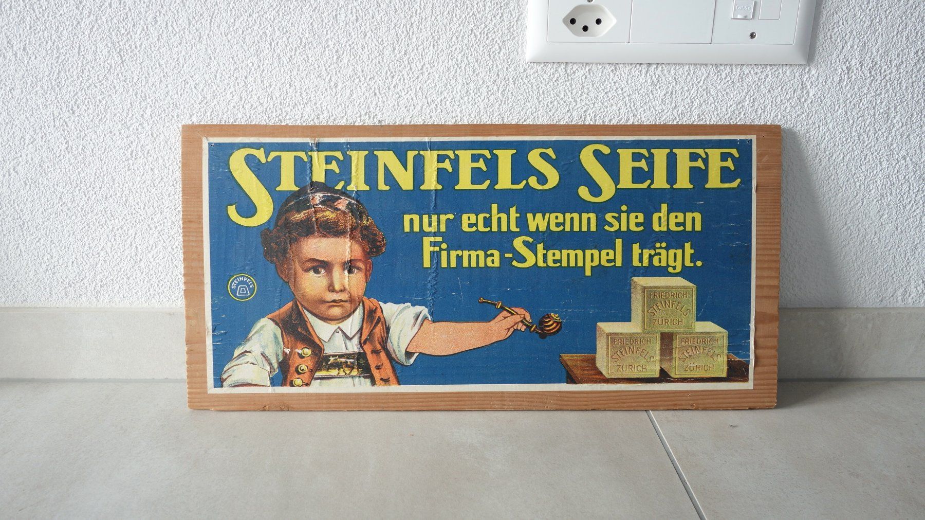 Insegne: STEINFELS SEIFE - WERBUNG - Appenzeller Knabe - Lindauerli – Usato da Ibach venduto da Ibanto 2