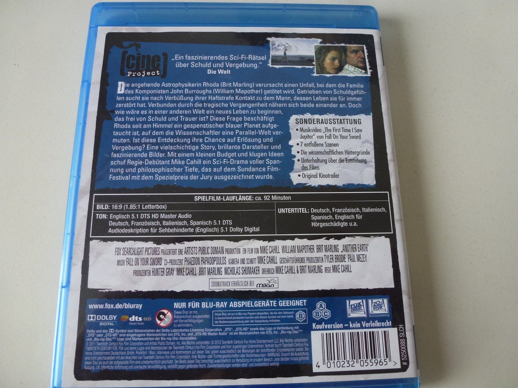 Tutti i DVDs: Another Earth (Blu-Ray) – Nuovo (secondo la descrizione) da Bern venduto da Frebo 1