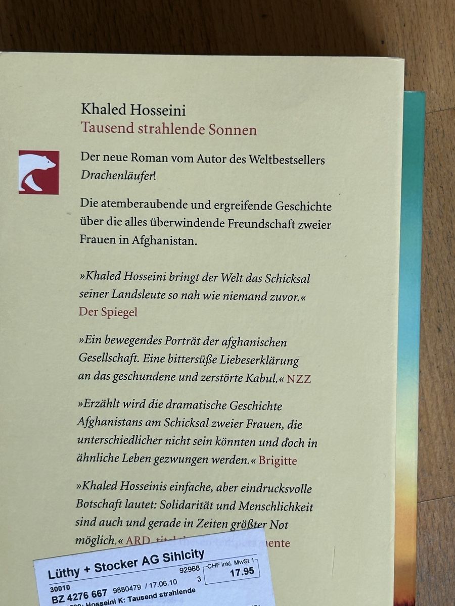 Libri: 2 Bücher von Khaled Hosseini – Usato da Adliswil venduto da Hampa3 2