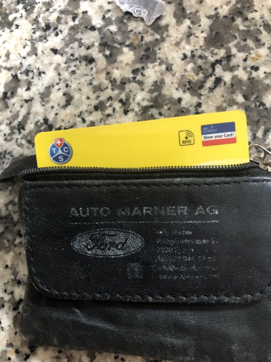 Portafogli: Black Leather Pouch Ford“Auto Marner AG – Usato da Baltschieder venduto da Miumiu21