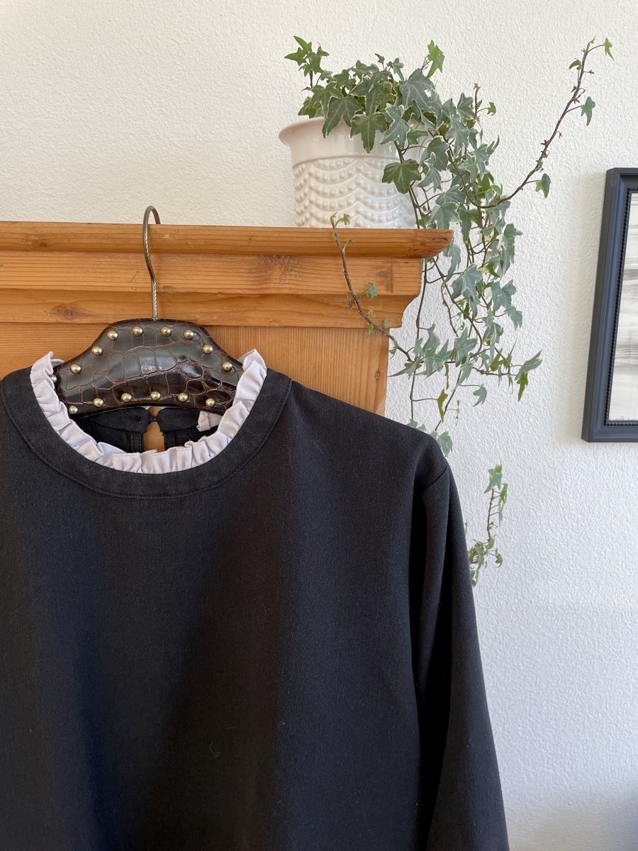 Maglioni & Felpe: SAAJ | Pullover | Gr. T0 | schwarz mit speziellem Kragen – Usato da Zürich venduto da samira12382