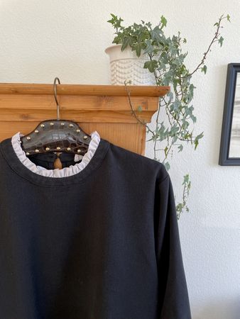SAAJ | Pullover | Gr. T0 | schwarz mit speziellem Kragen