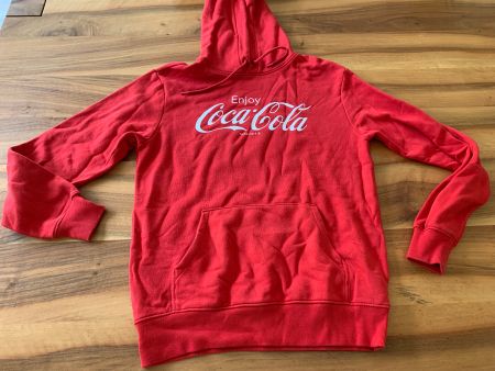 COCA COLA roter Kult Hoodie Kapuzenpullover Gr. S