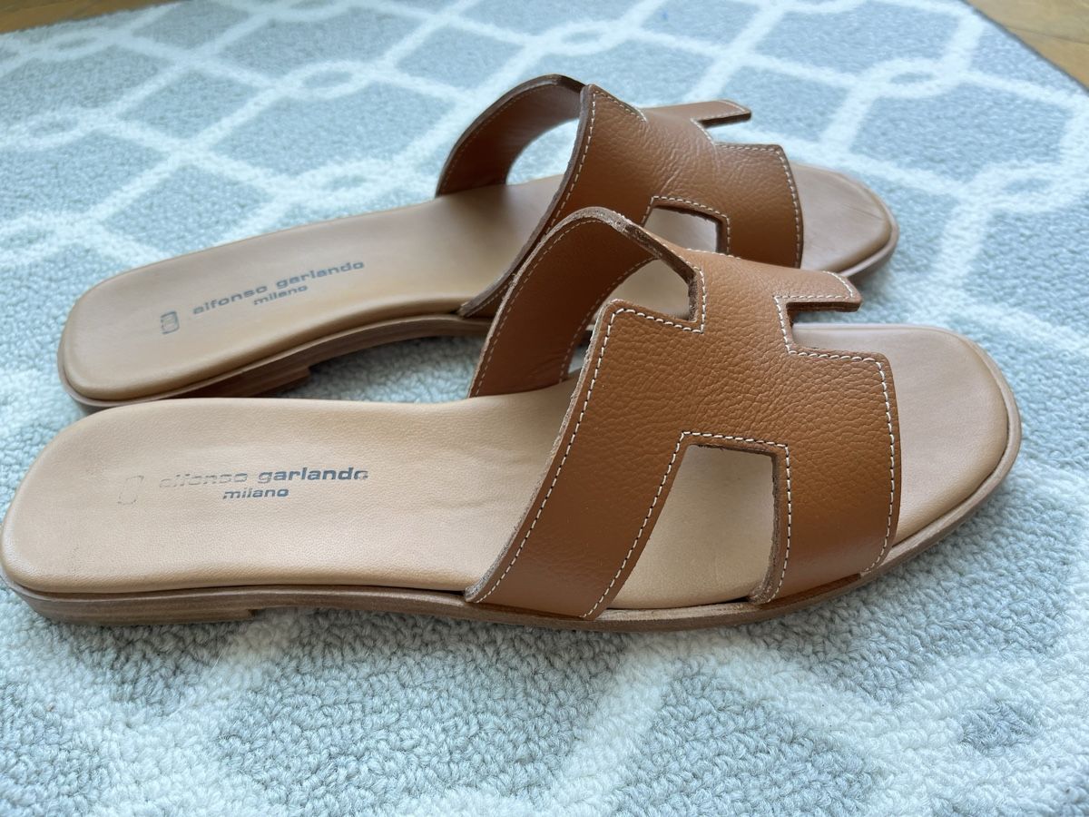 Damenschuhe: Braun Leder Pantoletten Sandalen, 42 – Neu (gemäss Beschreibung) aus Wilen b. Wollerau von rosmarin13 1
