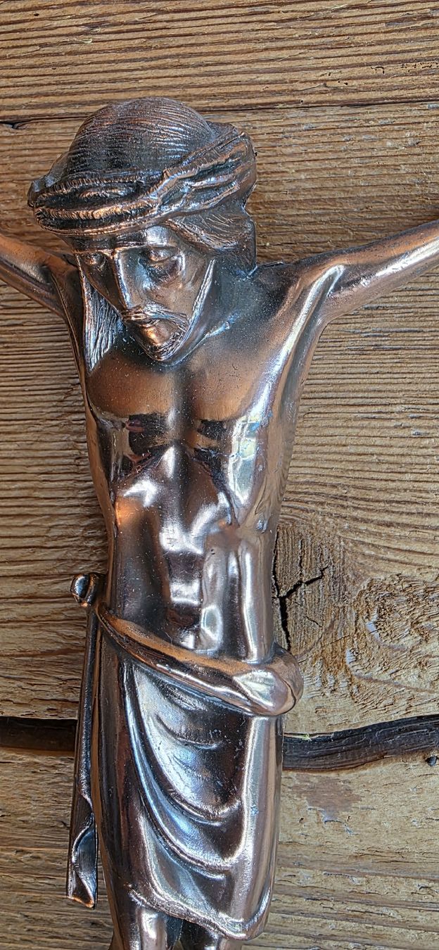 Sculture & Statue: Corpus Christi Kupfer patiniert – Usato da Wolfhalden venduto da Nati-Nati 1