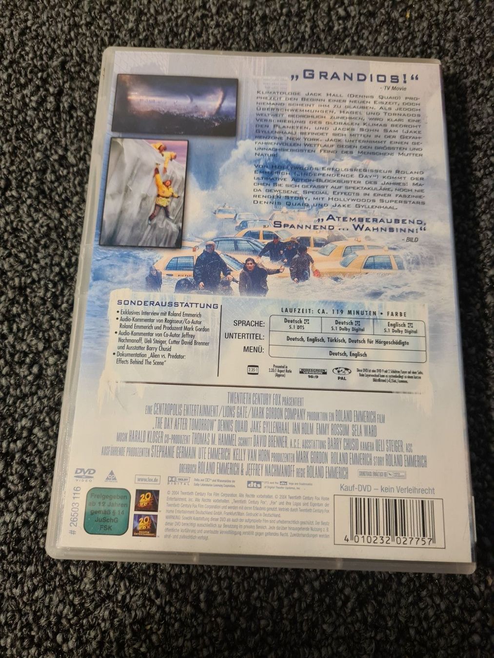 Tutti i DVDs: THE DAY AFTER TOMORROW(9208) – Usato da Ruswil venduto da jan_bxl5 1
